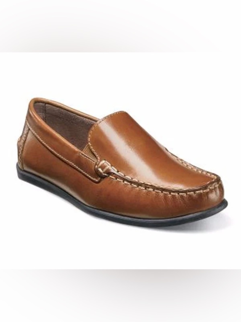 Florsheim Boys Saddle Tan Leather Slip-On Loafer